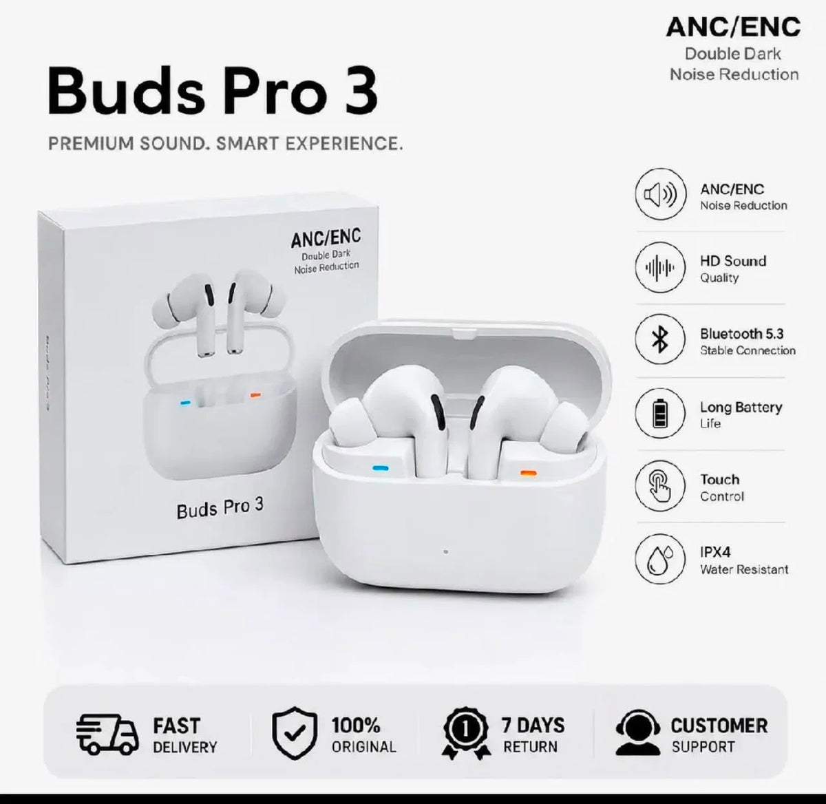 Buds Pro 3 Wireless Earbuds ā ANC/ENC Noise Reduction