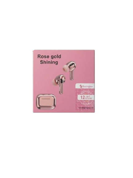 Rose Gold Shining Wireless Earbuds – Premium Metallic Finish