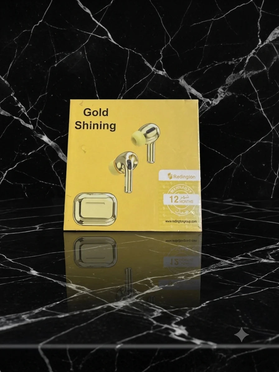 Rose Gold Shining Wireless Earbuds – Premium Metallic Finish