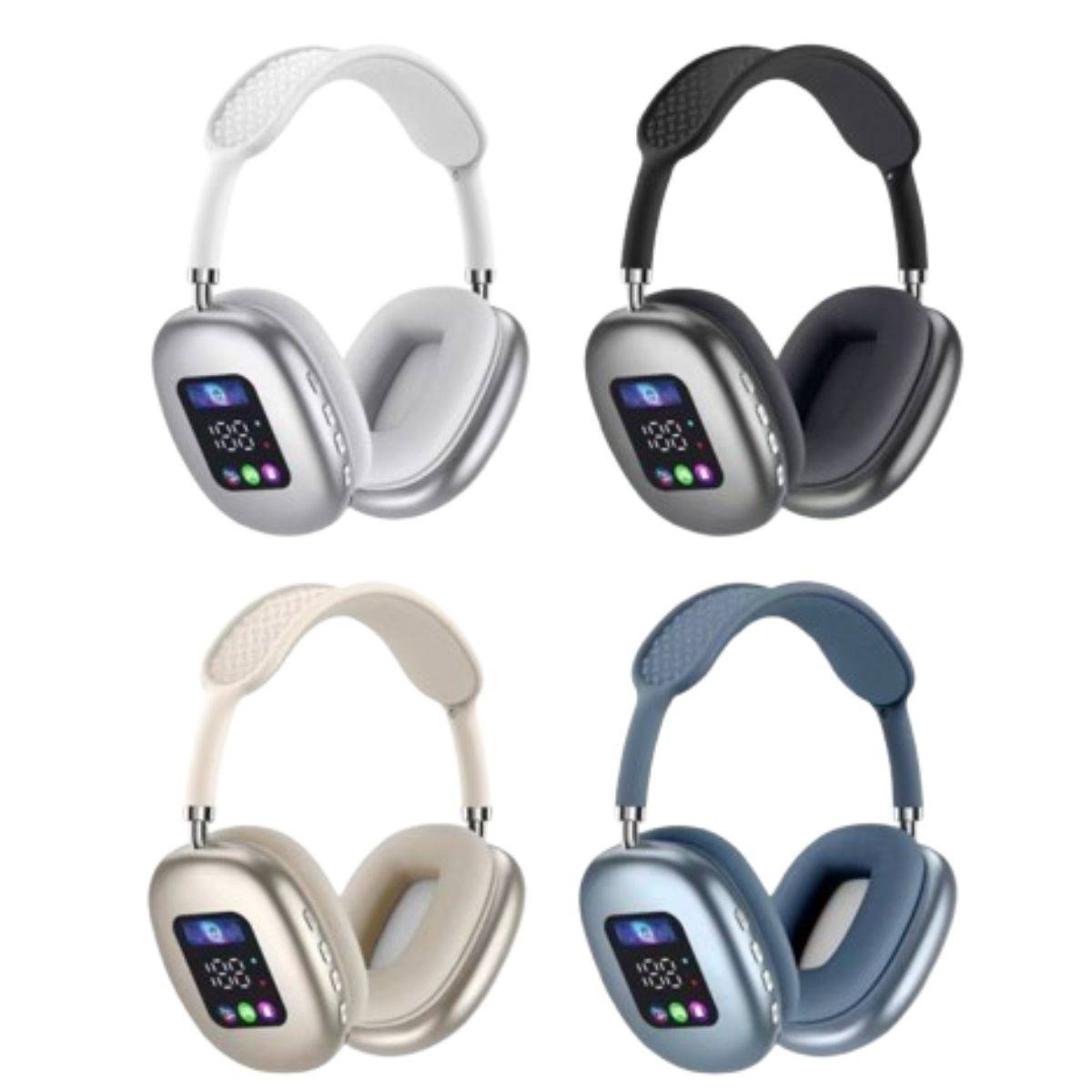 AKZ Max700 Wireless Headphones – Smart Digital Battery Display