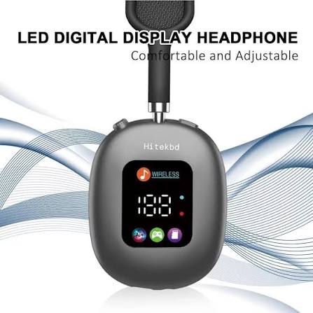 AKZ Max700 Wireless Headphones – Smart Digital Battery Display